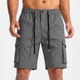 thumbnail image 5 of Men's Survivor Belted Cargo Short-Reg Men's Heavy Duty Cargo Shorts with Adjustable Belt Loop and Multiple Pockets, Durable Cotton Blend for All Day Wear Dark Gray XXXL, 5 of 8