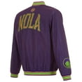 thumbnail image 3 of Men's-JH Design  Purple New Orleans Pelicans 2024/25 City Edition Full-Zip Nylon Bomber Jacket, 3 of 7