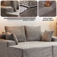 thumbnail image 3 of Cubente 78.7" Double Chaise Lounge Chair Indoor, Oversized Boneless Sofa Bed, Deep Seat Sleeper Couch Reading Chairs, Cloud Sofas with Cup Holder & Side Pocket for Living Room, No Assembly Required, 3 of 10