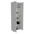 thumbnail image 4 of Pemberly Row 5 Shelves Modern Engineered Wood Pantry Cabinet in White, 4 of 13