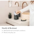thumbnail image 4 of Toothbrush Holder, Countertop Marble Look Electric Toothbrush Toothpaste Makeup Brush Razor Holder Stand Bathroom Organizer with Detachable Tray, 4 of 8