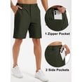 thumbnail image 5 of NEIKU Men's Casual Shorts 9" Lightweight Golf Shorts for Men Stretch with 3 Pockets Quick Dry Breathable Work Shorts Green 4XL, 5 of 7