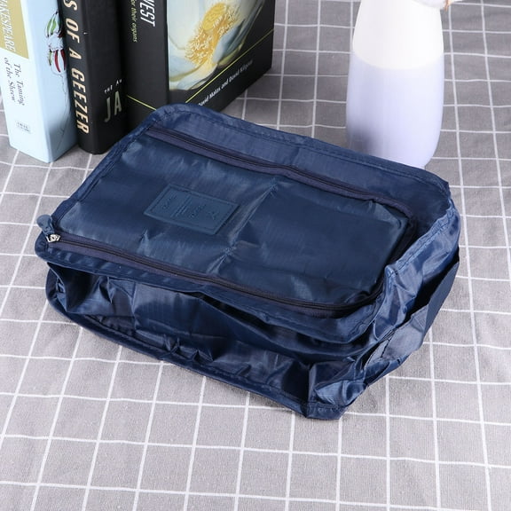 KALLORY Travel Shoe Bag for Packing 1Pack Dark Blue Waterproof and Air Flow Rectangular Storage Bag 11.81*8.27*4.33in