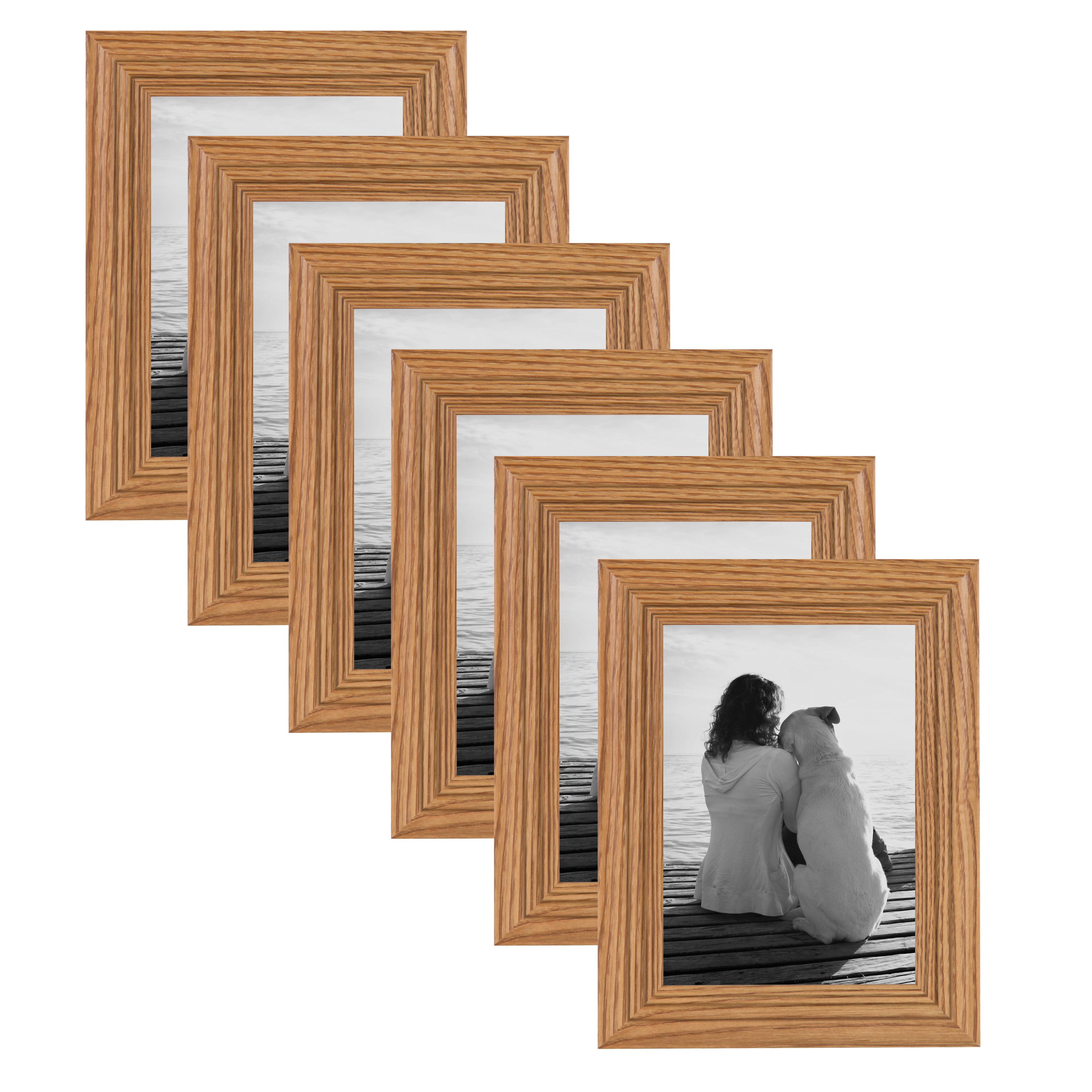 Picture Frames-4x6 and 5x7 and 6x8 Hanging or Standing-Set of 3