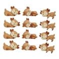 thumbnail image 5 of 12pcs Miniature Baby Deer Sleeping Figurines Toy Bedroom Decor Ornament Gift , 7.5cmx5cmx4.5cm, 5 of 7