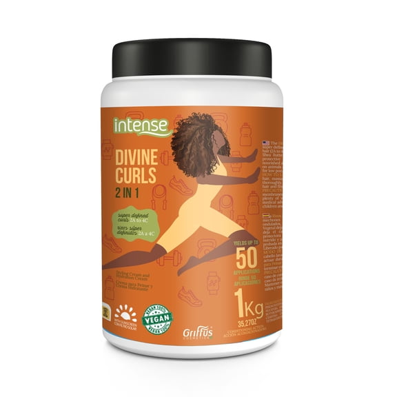 Griffus 2in1 Intense Styling Cream for Divine Curls 35.27oz/1Kg - Yields Up to 50 Applications