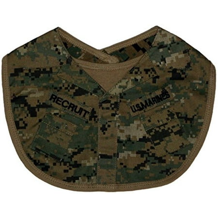 

U.S.M.C. Licensed Woodland Camo Marine Recruit Baby Bib