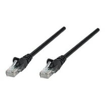 Intellinet Network Patch Cable, Cat5e, 2m, Black, CCA, U/UTP, PVC, RJ45, Gold Plated Contacts, Snagless, Booted, Lifetime Warranty, Polybag - Patch cable - RJ-45 (M) to RJ-45 (M) - 2 m - UTP - CAT 5e - molded, snagless - black