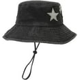 thumbnail image 3 of Boonie Hat for Women Men Packable Star Bucket Hat with Strings,Outdoor Travel Beach Sun Hat Fishing Hiking Safari Hat, 3 of 6