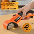 thumbnail image 4 of JELLAS Electric Scissors for Cardboard, Cordless Electric Scissors for Fabric, 4V Rechargeable Cardboard Box Cutter with Safety Lock & LED Light, Battery Scissor for Box, Fabric, Carpet, Plastic, 4 of 11