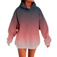 thumbnail image 2 of Women's Oversized Hoodies Crewneck Loose Fit Holiday Gradient Print Tops Long Sleeve Fall 2026 Sweatshirts, 2 of 5