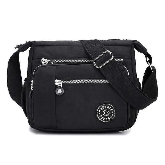 Women's Shoulder Bag, Nylon Handbag, Multi-Pocket Waterproof Crossbody Bag, Multifunctional Shoulder Bags with Adjustable Shoulder Strap, Leisure Mes-