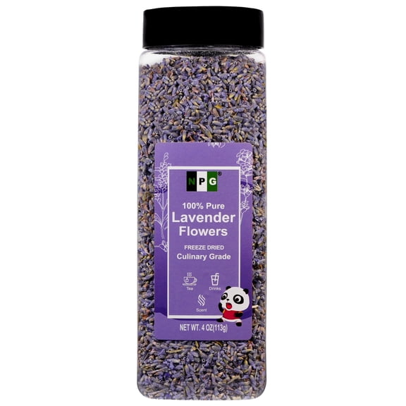 NPG Culinary Grade Lavender Flowers 4 Ounces, Lavender Buds for Tea, Baking, DIY Soap, Candle Making, Potpourri, Natural Fragrance Sachets, All-Natural, Non-GMO