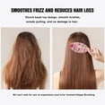 thumbnail image 4 of Pink Breast Cancer and Pioneer Flower Hair Brush,Girls Detangling Hair Brush,Glide Through Tangles with Ease for Wet & Dry Hair,8.8"X2.8", 4 of 7