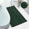 thumbnail image 2 of Clara Clark Chenille Super Absorbent Bath Mat - Extra Soft - Shower and Bath Room - Machine wash dry - Size Extra Large 44 x 26 - Hunter Green, 2 of 8