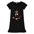 thumbnail image 1 of Wednesday Addams Robe Fille Wednesday Addams Pyjama Manches Courtes en Soie Glacée Chemise de Nuit-fanceye, 1 of 4