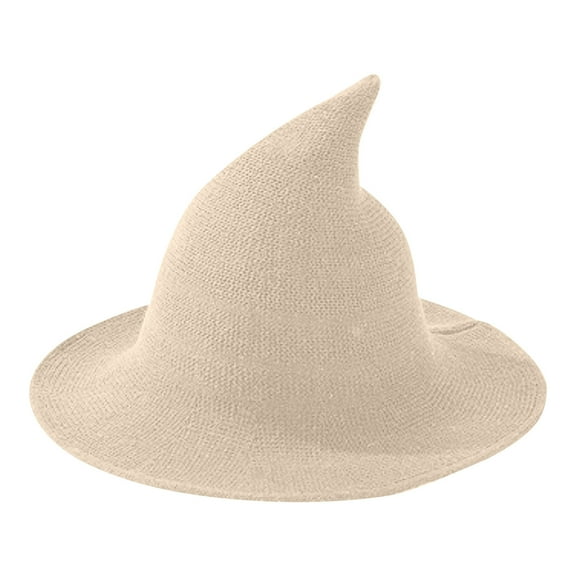 Deeceymbur Breathable Foldable Wizard Hat with Curved Tip Summer Halloween Party Cosplay Magical Hat 22.1-22.8in