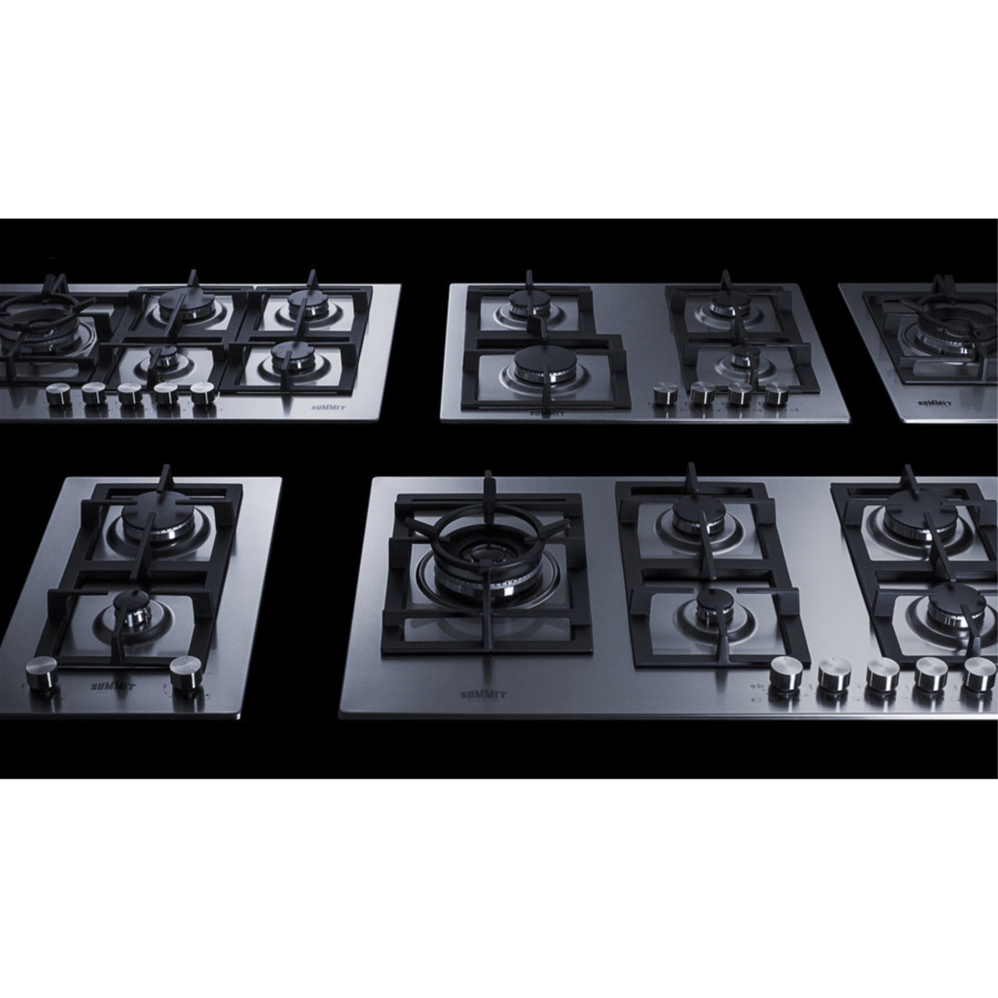 Summit GCJ1SSTK15 15 in. Wide 1-Burner Gas Cooktop, Stainless Steel