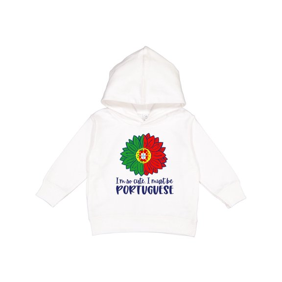 Inktastic I'm So Cute, I Must Be Portuguese Sunflower Toddler Hoodie