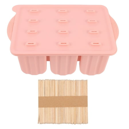 

12 Grids Ice Cream Mold DIY Ice Cream Making Tool Popsicle Mold with Sticks