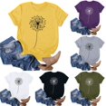 thumbnail image 1 of Liquidation d'Économies d'Été Iumwxz Tunique Coupe Classique T-Shirt d'Été Décontracté Hauts pour Femmes T-Shirt Graphique Floral Hauts T-Shirt à Manches Courtes Col Rond Hauts pour Dames Offres Hebdomadaires Date, 1 of 5