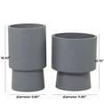 thumbnail image 3 of DecMode 14", 17"H Indoor Outdoor Gray Magnesium Oxide Planter (2 Count), 3 of 7