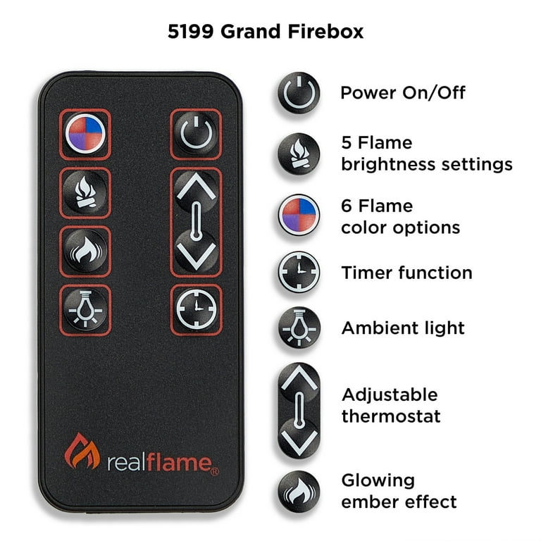Deland Grand Electric Fireplace in Gray by Real Flame - Walmart.com