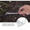 thumbnail image 3 of Stainless Steel 3 Tines Plants Pot - 24CM Stainless Steel 3 Tines Plants Pot Rake Soil Farming Tools, 3 of 5