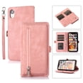 thumbnail image 1 of for iPhone XR Wallet Case for Women Men, iPhone XR Case, Flip Leather Shockproof Magnetic Zipper Pocket Wallet Purse Case w/Stand Card Slot Holder Wrist Strap for iPhone XR,Rosegold, 1 of 9