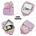 thumbnail image 5 of JIALIOU Mini Backpack Purse for Women Quilted Casual Daypack Small Travel Shoulder Bag, Glittering Purple Pink, 5 of 7