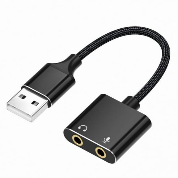2-Hole USB Sound Card Adapter for Headphone & Microphone Enhancing Sound Experience for P4 PC Computer & Laptops