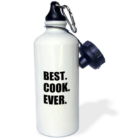 3dRose Best Cook Ever - text gifts for worlds greatest chef and cooking fans, Sports Water Bottle,
