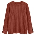 thumbnail image 3 of SUNBS Sweaters for Womens Long Sleeve Shirts Button Cuffs Tunic Blouse Fashion Outfits, 3 of 10