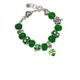 thumbnail image 2 of Delight Jewelry Lime Green Crystal Heart - Green Irish Luck Bead Charm Bracelet, 7.5", 2 of 4