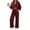 Brnmyaeo Wine, variant on Brnmyaeo Sweatsuits for Women Long Sleeve Zip Up Crop Hooded Jacket Wide Leg Sweatpants Set 2026 Fall Fleece Lined 2 Piece Tracksuit Sets