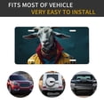 thumbnail image 5 of Zufioo Surrealist Goat Print Car Aluminum Front License Plate, 12x6 Inch Decorative Personalized Car License Plate Car Accessories, 5 of 8