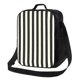 thumbnail image 1 of Disketp Black And White Thick Stripes Bolsa Térmica Estampada para Almuerzo, Lonchera para Hombres y Mujeres Adultos, 1 of 7