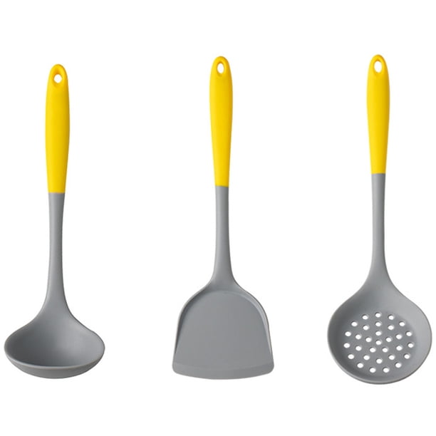 GOOHOCHY juego de espátula de silicona práctica, colador de silicona, cuchara de silicona, utensilio para el hogar