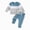 outfits001-Blue, variant on NOLDARES Fall Winter Set for Toddler Boys Long Sleeve Graphic Crewneck Sweatshirt Elastic Waist Joggers 2Pcs Warm Outfits Clothes Size:0-6 M,Brown