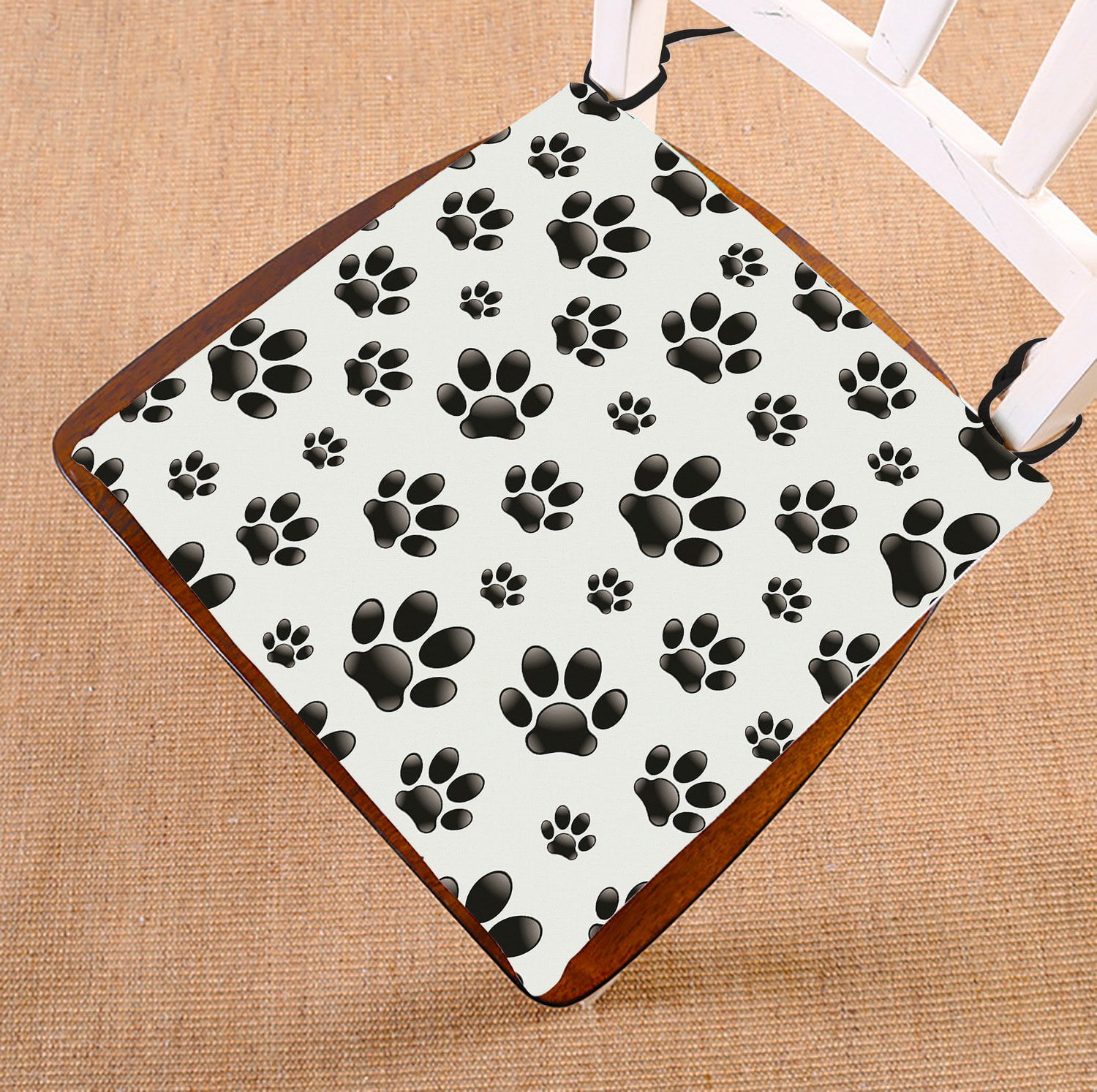 PHFZK Animal Footprints Chair Pad, Dog Paws Seat Cushion Chair Cushion ...