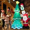 thumbnail image 2 of Costway 8.7FT Inflatable Christmas Tree with Santa Claus & Snowman & Penguin Blow-up Xmas Decoration w/Multicolor Disco Light, 2 of 10