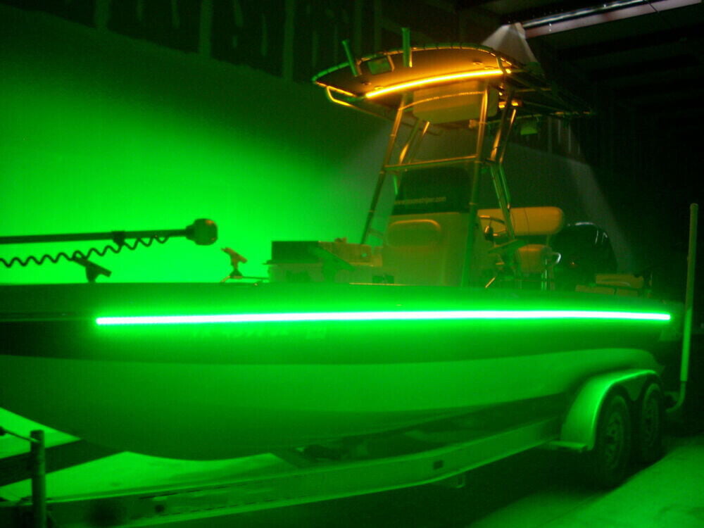 Night Fishing Underwater Fishing Light 15000 LUMENS Green LED Boat Bright  Strip 