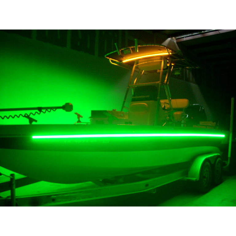 16.4ft/5m Green LED Boat Deck Light Waterproof Bow Trailer Fishing Pontoon  12v 