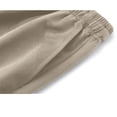 thumbnail image 6 of Afuyipoi Oversized Khaki Straight Leg Pants for Men,Relaxed Ice Silk Loose Drawstring Casual Sports Long Pants Khaki M/34, 6 of 8