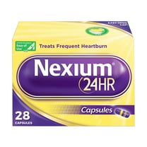 Nexium 24HR Acid Reducer Heartburn Relief Capsules for All-Day and All-Night Protection From Frequent Heartburn With Esomeprazole Magnesium, 28 Count