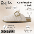 thumbnail image 6 of Cushionaire Dumbo Slip-On Clogs for Women with Textured Soft Knit Upper, Adjustable Buckle, and Cushioned Footbed – Stylish and Comfortable Women's Slippers, 6 of 19