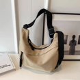 thumbnail image 1 of Bolsos cruzados Hobos de nailon para mujer, bolsos informales lisos con cremallera, moda de alta capacidad, Color sólido, bolso grande de un solo hombro 2024, 1 of 5