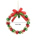 thumbnail image 1 of Adorno de corona de cascabel navideño, corona de cascabel navideño, decoración navideña, colgador de puerta de Navidad, construcción robusta, 1 of 7