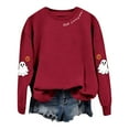 thumbnail image 4 of XIAONU Sweatshirts For Womens Halloween Cute Ghost Long Sleeve Printed Tops Pleasure Baggy Crewneck Pullover Sweatshirt, 4 of 5
