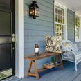 thumbnail image 4 of 43" Farmhouse Wood Bench, Long Rustic Indoor Storage Bench for Entryway, Living Room, Dining Room, Solid Wood Construction, Original Wood, 4 of 12